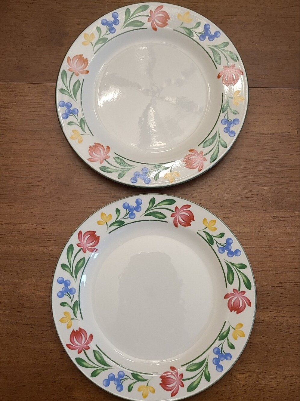 Set of 2 Farberware Dorchester Salad Plates 7.5" #388 Stoneware Floral